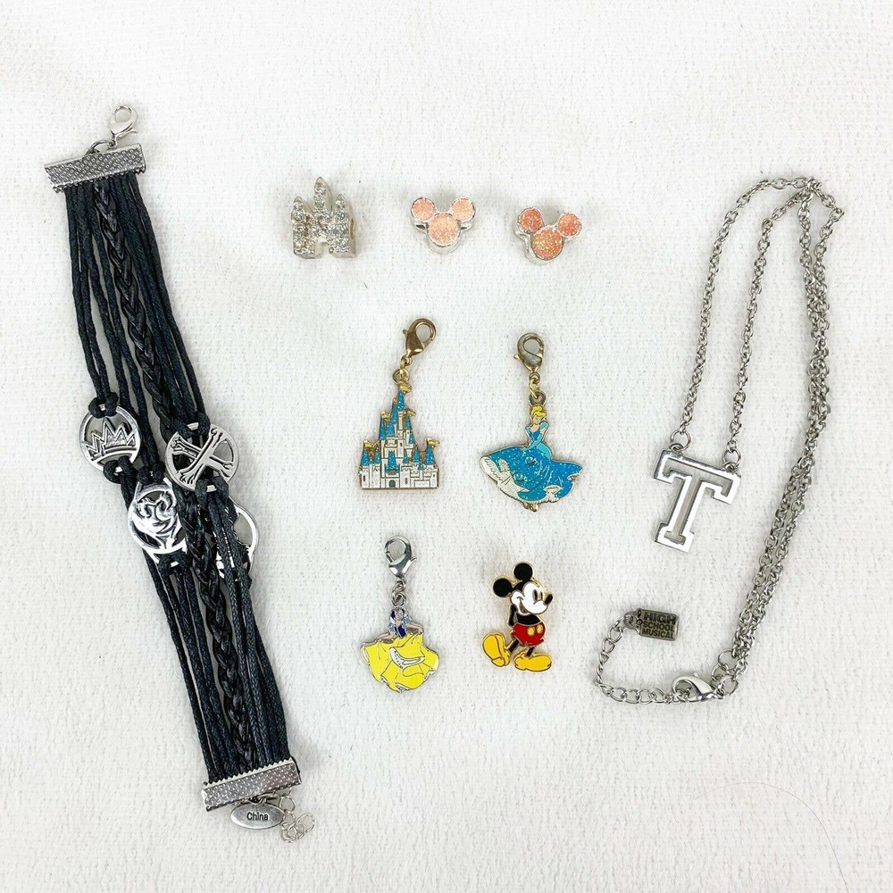 Disney Jewelry Lot - Necklace Bracelet Charms Pin